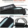 image:imageBAGAIL Ankle Straps for Cable Machines 2 Pack Double DRing Ankle Cuffs with Extra Thick Padding Adjustable Fit for Women amp Men Glute Kickbacks Hip Abductors amp Leg Curls Includes Mesh BagLight Blue