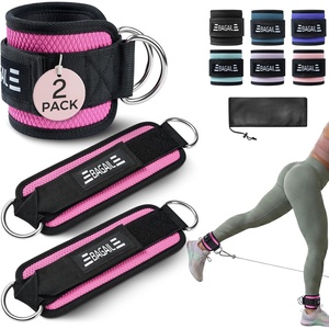 image:imageBAGAIL Ankle Straps for Cable Machines 2 Pack Double DRing Ankle Cuffs with Extra Thick Padding Adjustable Fit for Women amp Men Glute Kickbacks Hip Abductors amp Leg Curls Includes Mesh BagPink