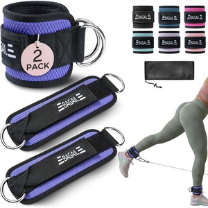 image:imageBAGAIL Ankle Straps for Cable Machines 2 Pack Double DRing Ankle Cuffs with Extra Thick Padding Adjustable Fit for Women amp Men Glute Kickbacks Hip Abductors amp Leg Curls Includes Mesh BagPurple